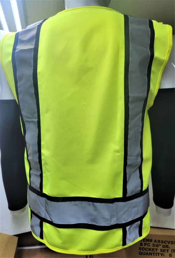 FX HIGH VISIBILITY Surveyor Two Tone Yellow Safety Vest Solid front & back
