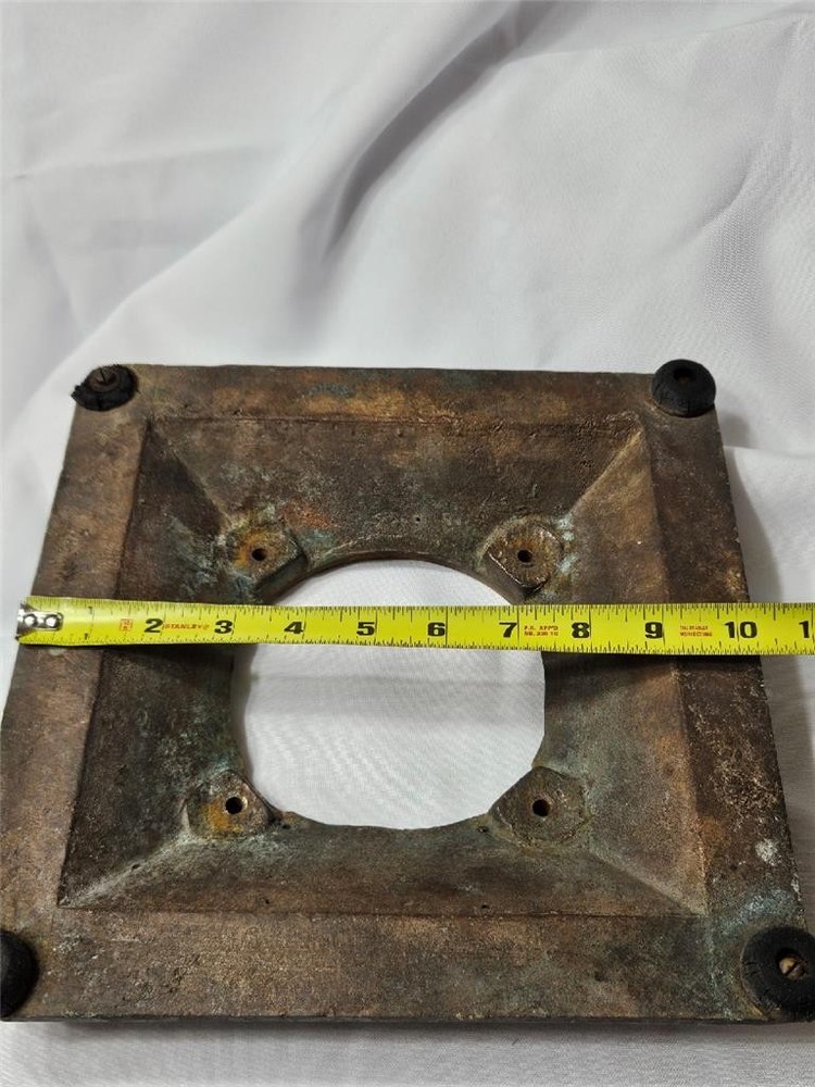 Vintage Solid Cast Brass Machine Motor Base Alsop Engineering Co, Architectural