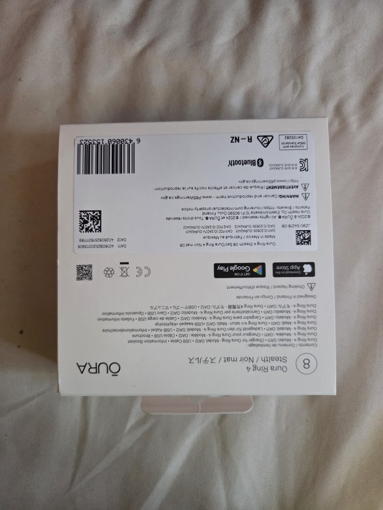 Oura Ring Gen 4 Size 8 black