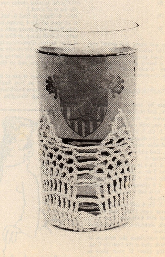 VINTAGE Pineapple Glass Jacket/Decor/Crochet Pattern INSTRUCTIONS ONLY