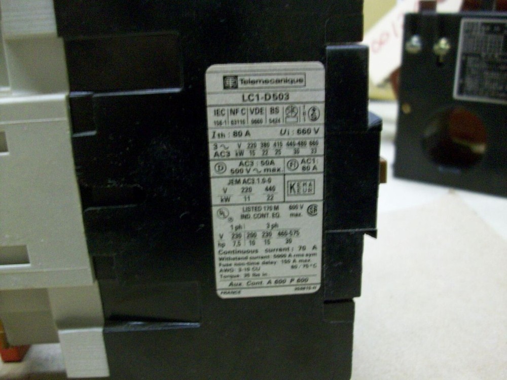 TELEMECANIQUE LC1-D503 CONTACTOR