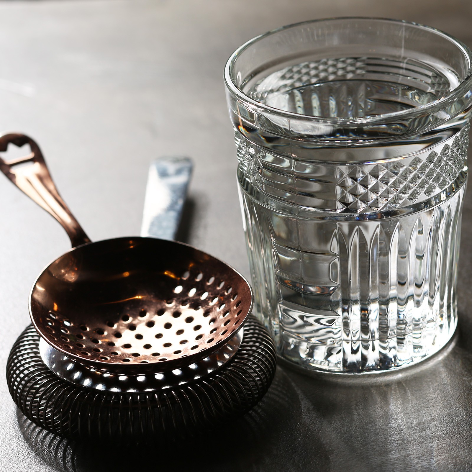 Julep Strainer, 1pcs - Stainless Steel Cocktail Strainer (Gold, 175mm)