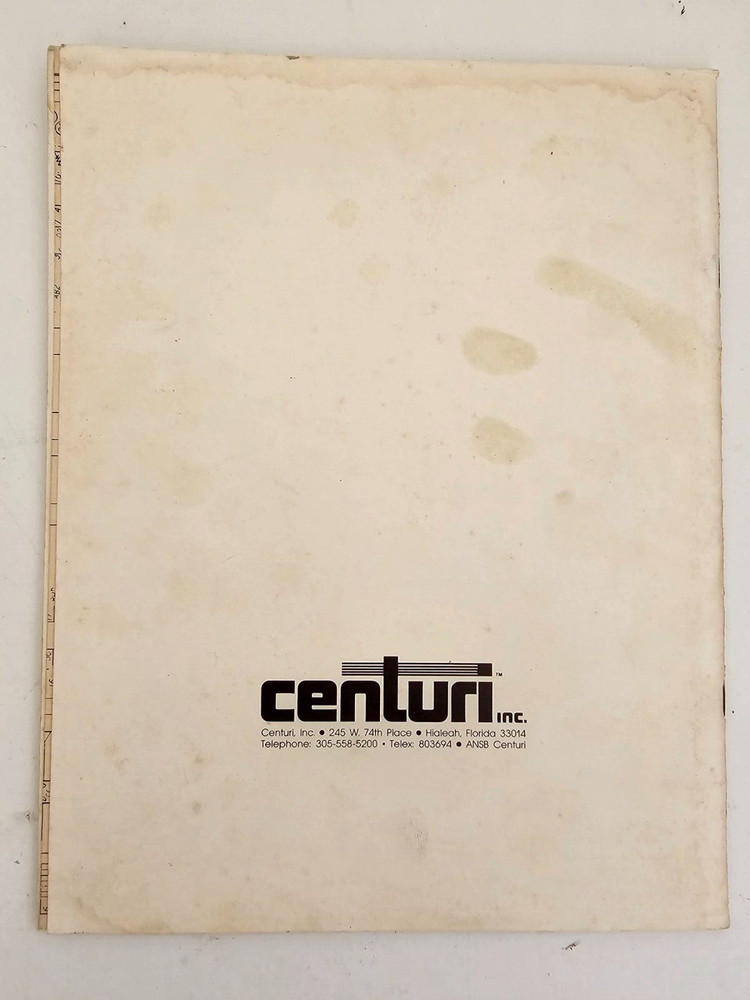 CENTURI TRACK & FIELD SERVICE MANUAL
