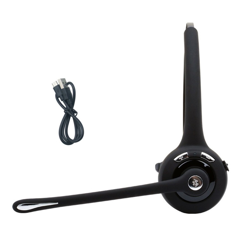 Black Rechargeable Headphone Wireless Bluetooth 5.0 Operator Headset Brand New