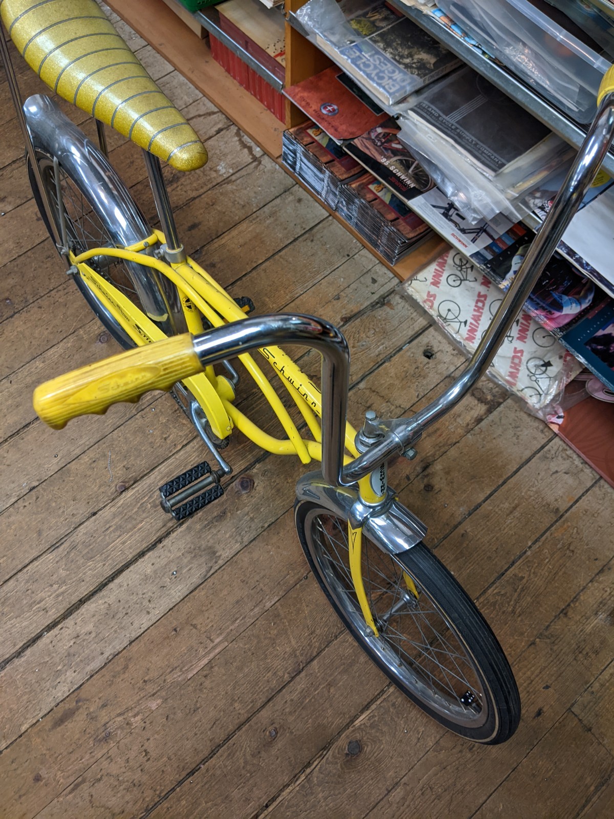 Original HK August 1974 Kool Yellow Schwinn Stingray 20" Single Speed Coaster