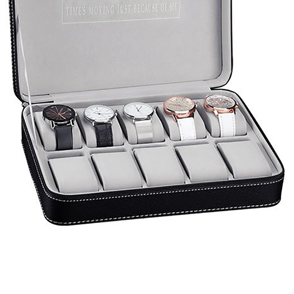 New Multiple Sizes Watch Display Case Storage Box Case | Leather Rounded Corner