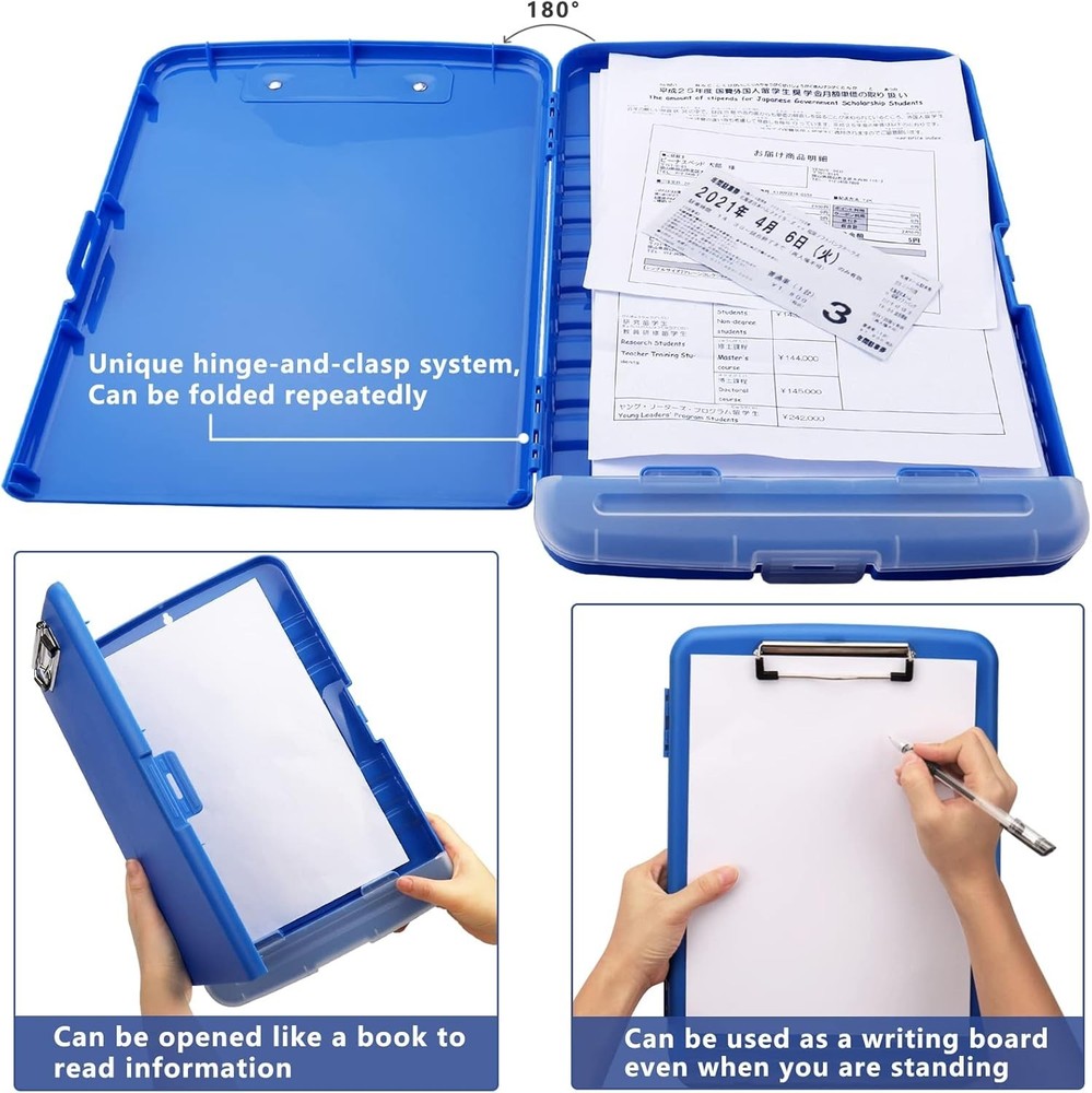 Multi-Functional A4 Plastic Clipboard with Storage - Ideal for Professionals