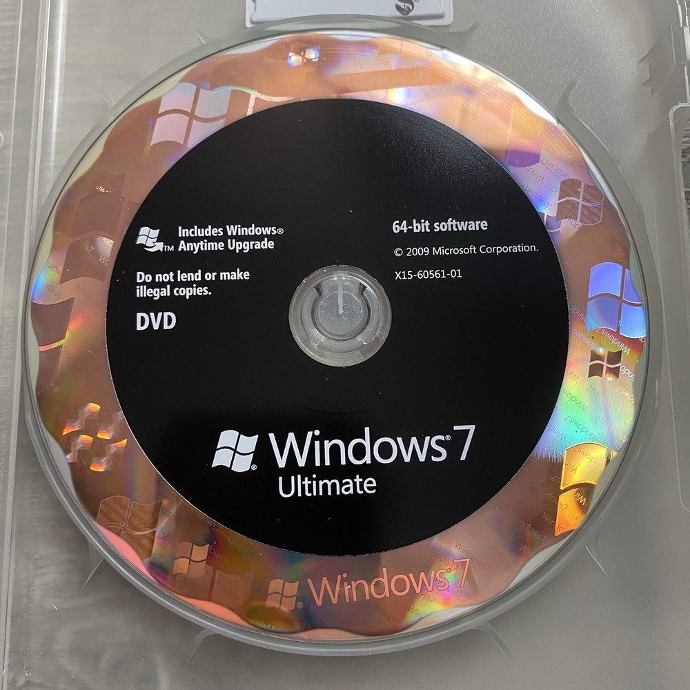 Microsoft Windows 7 Ultimate 64 Bit Only DVD MS WIN Full Retail Box Vers. 🔥🔥🔥