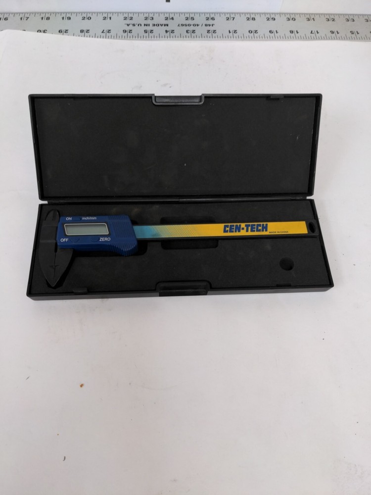 Cen-Tech 6" Composite Digital Caliper Shock Proof #93293 LCD Display Inch/mm