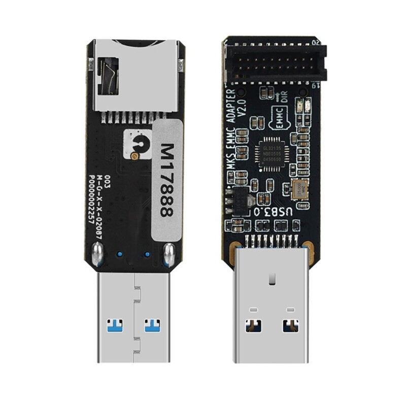 3D Printer Accessory EMMC-ADAPTER V2 Upgraded USB3.0 Card Reader Programmer
