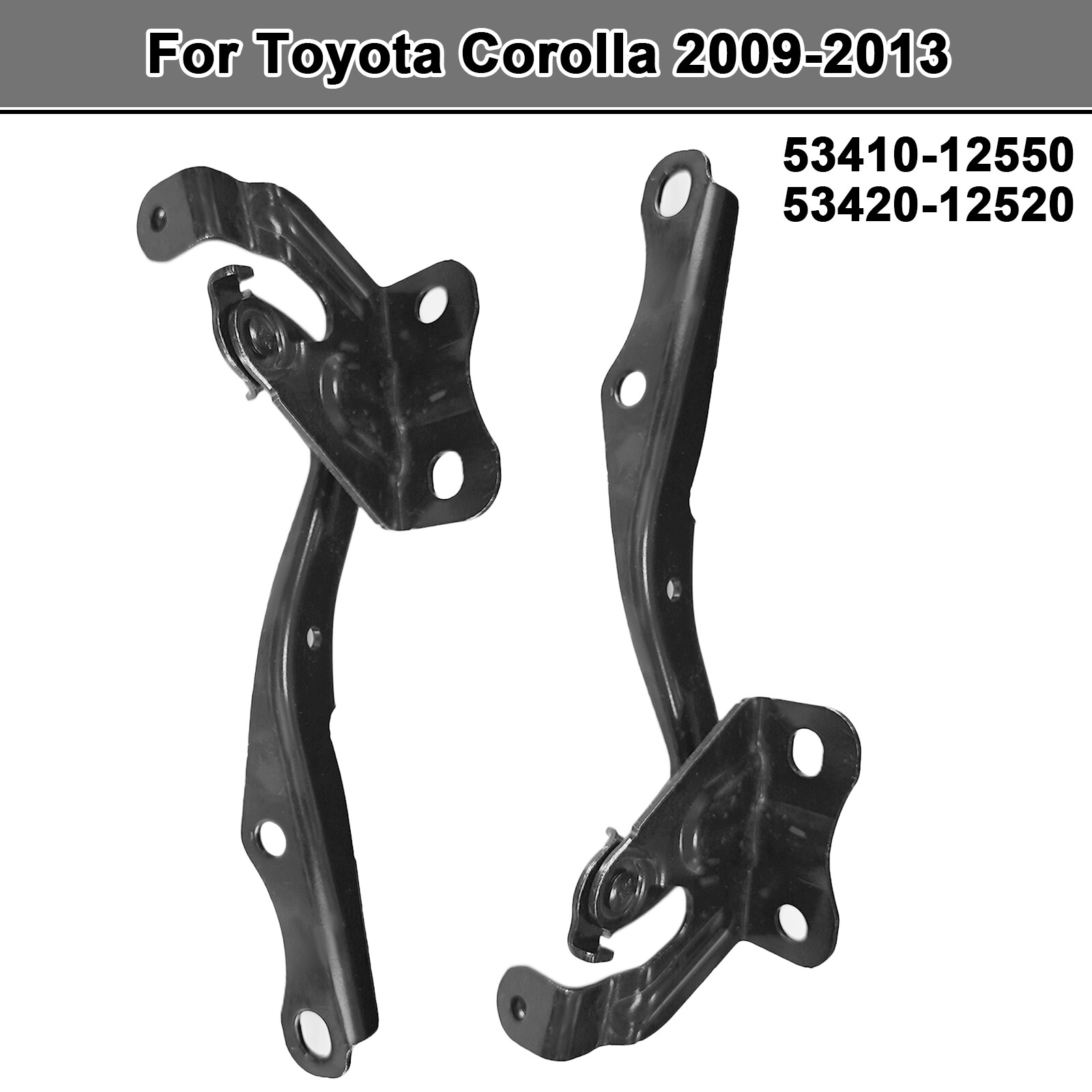For Toyota Corolla 2009-2013 Right Left Side Sedan Carparts 1 Pair Hood Hinges