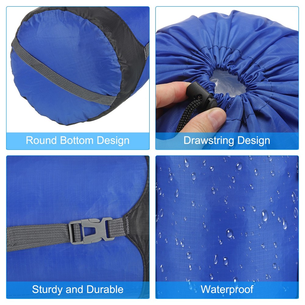 Compression Stuff Sack, 35L XL Size Waterproof Sleeping Bag, Blue