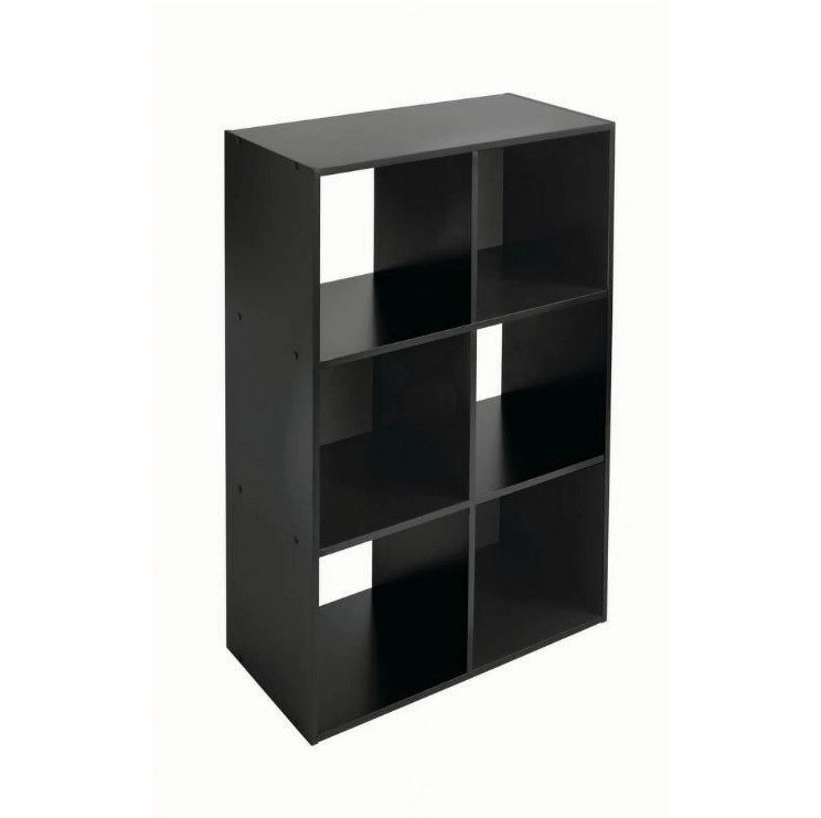 Mainstays 6 Cube Storage Organizer, Black