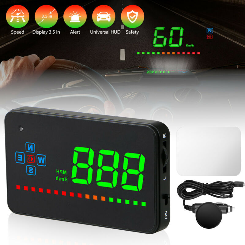 3.5" Car Digital GPS Speedometer Head-up Display Overspeed MPH FULLY COMPATIBLE