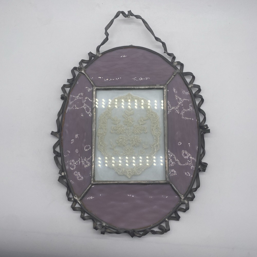 Decorative Stained Glass Panel Lace Inlay