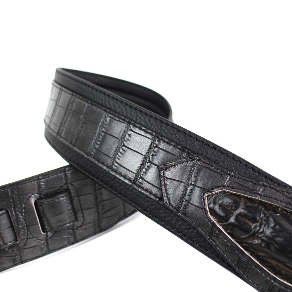 Walker & Williams SF-07 Slate Gray Alligator Pattern Strap with Gator Head