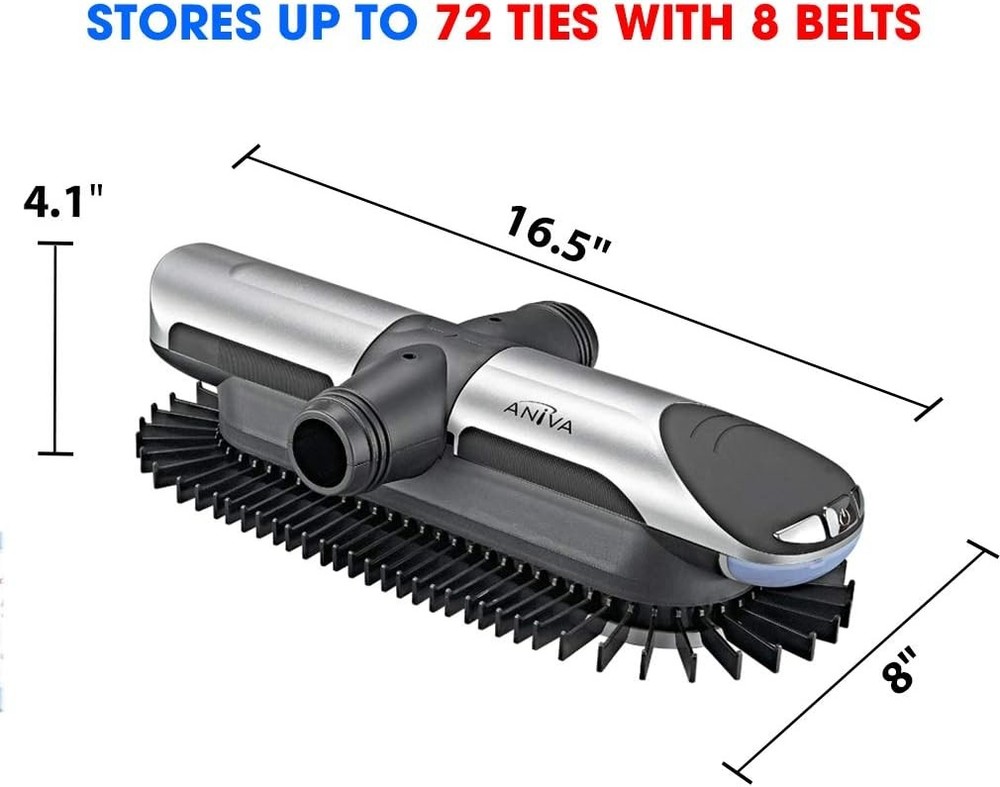 Motorized Tie Rack Closet Organizer with LED Lights Includes J Hooks for Wired..