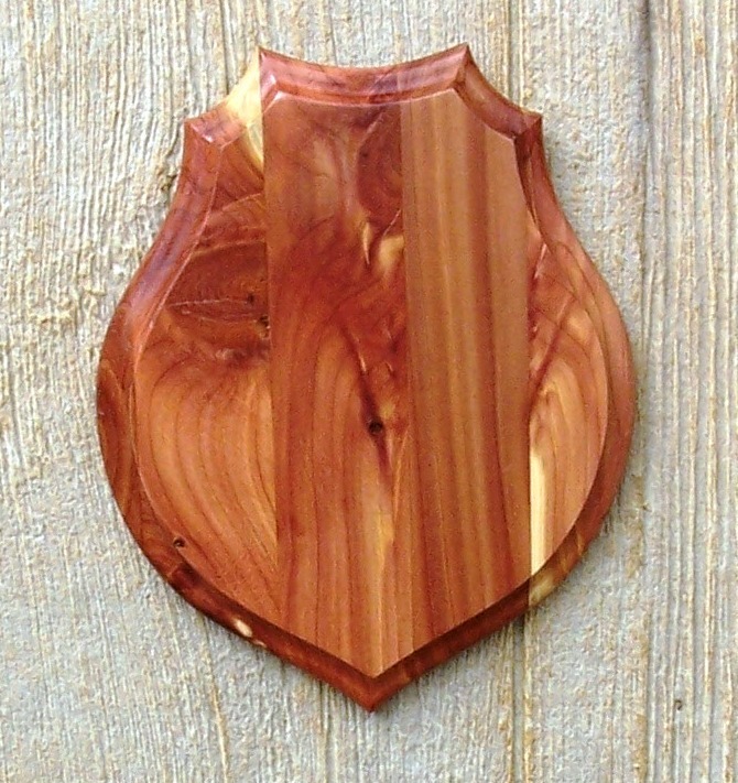 Solid Cedar Antler Mount Plaque