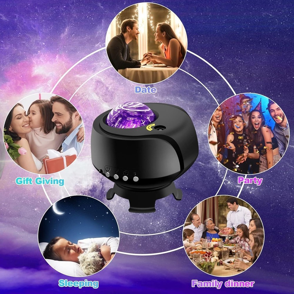 Galaxy Projector with Bluetooth & Adjustable Light: Modern Star Night Light