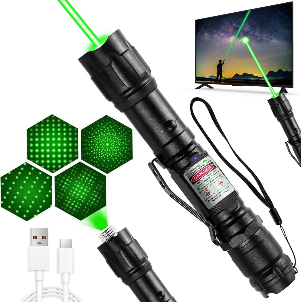 Rechargeable Green Laser Pointer Long Range Beam for Presentation