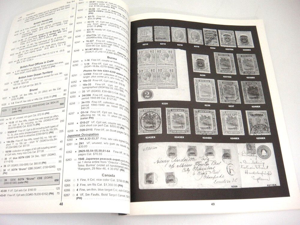 Nutmeg Stamp Auction Catalog 1998 British Commonwealth and Worldwide