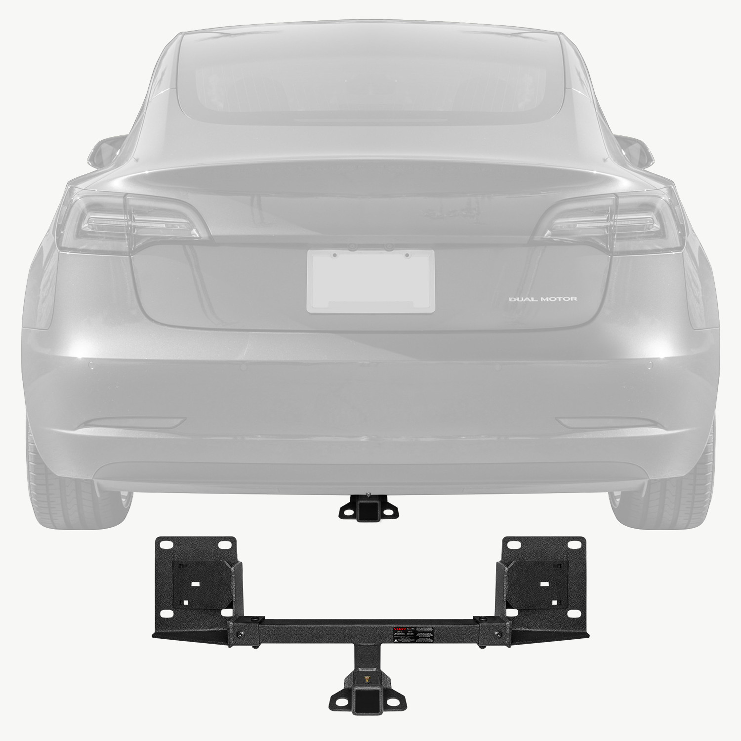 Fits Tesla Model 3 Stainless Steel Trailer Hitch Receiver W/ Hitch Receiver 2''