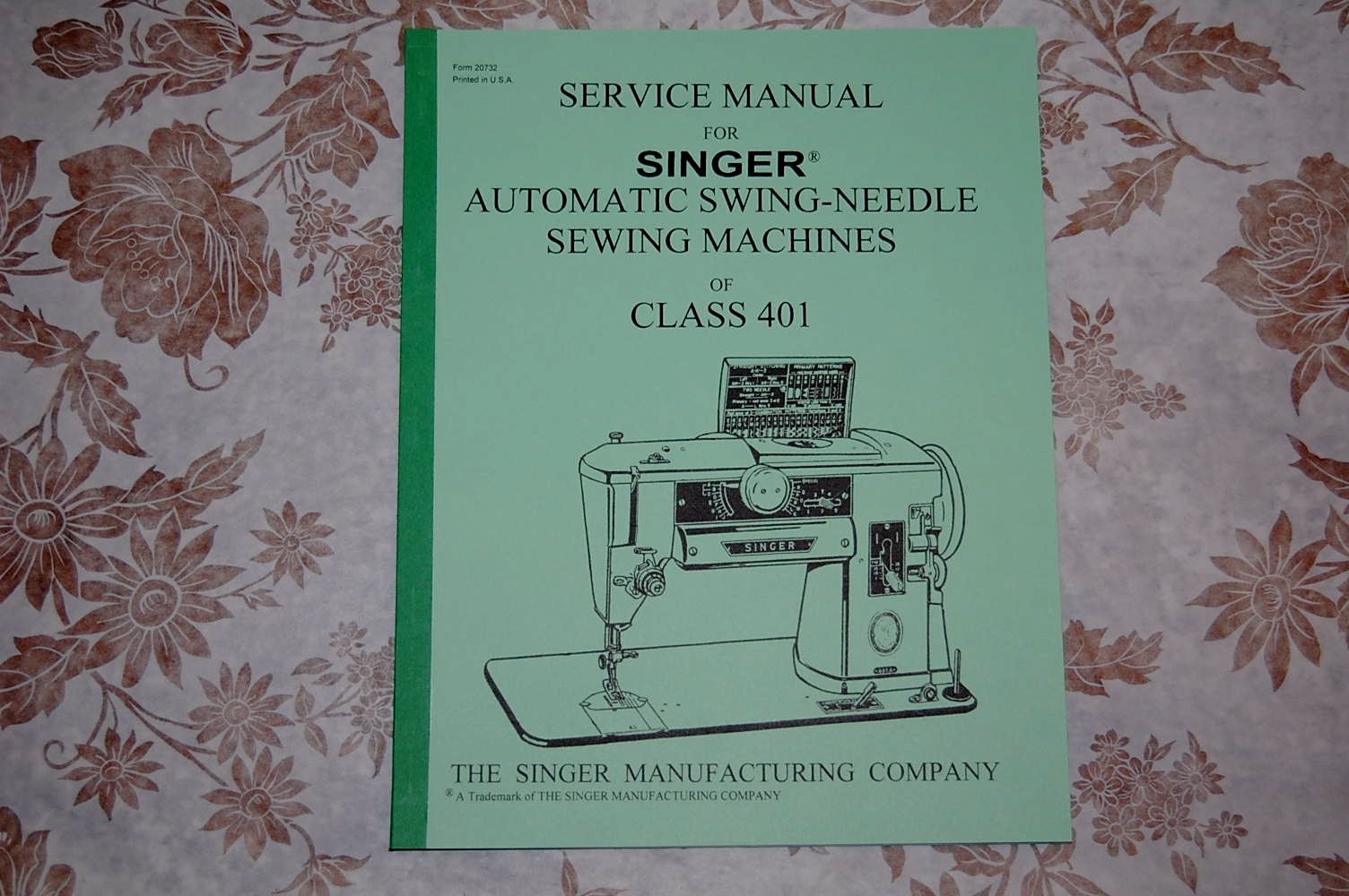 Professional Full Edition Service Manual for Singer 401 & 401A Sewing Machines.