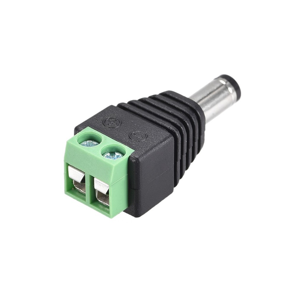 5pack 5.5x2.5mm DC Power Jack Plug Adapter for LED Strip CCTV Camera Cable Wire