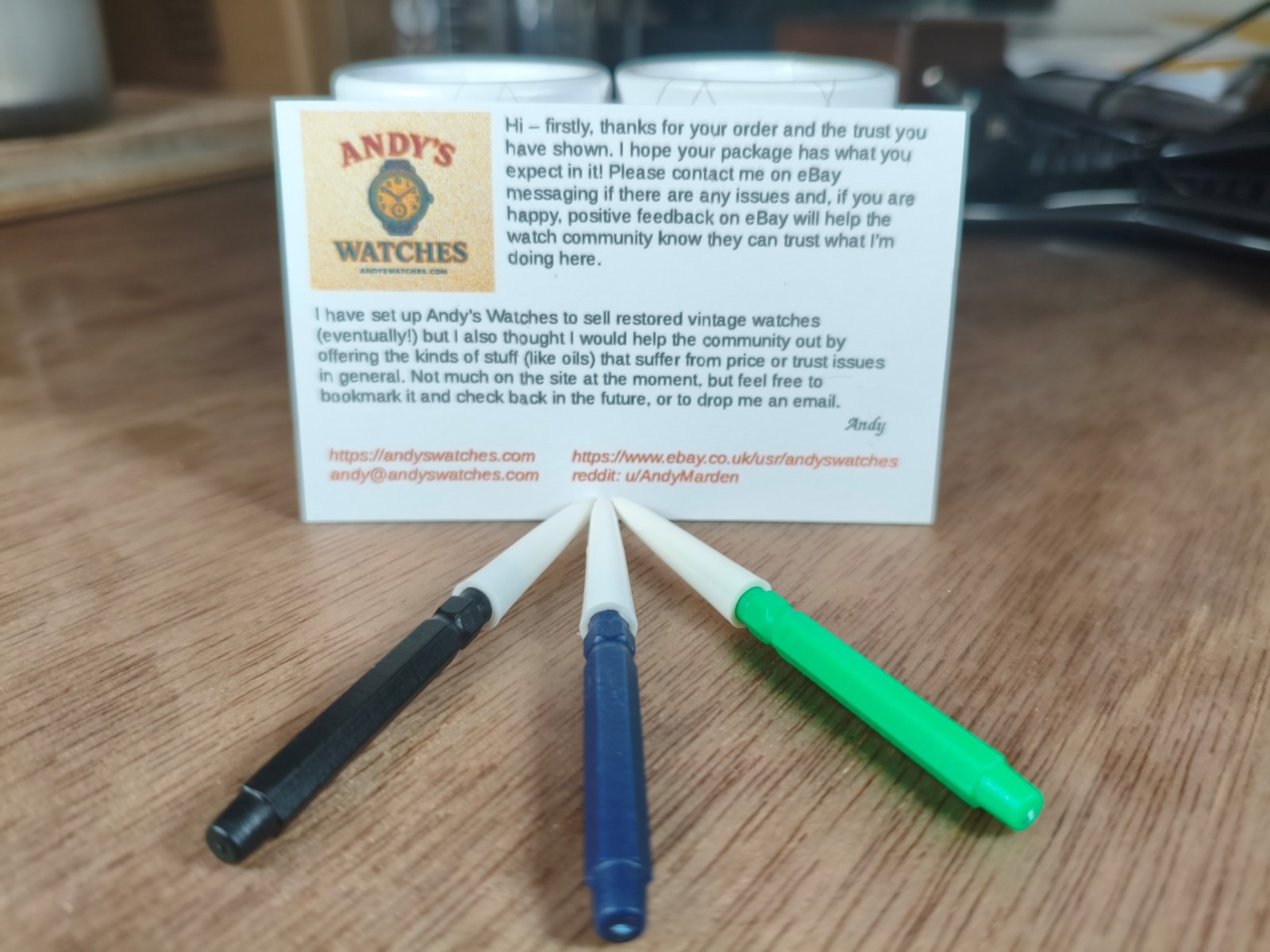 Moebius Watch Oils: 9010, 9104, 9415, 8200, 8217: 0.1-0.5ml (optional oilers)