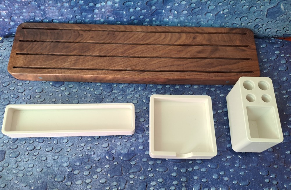 OGMONK GATHER MODULAR DESK ORGANIZER WALNUT BIN18