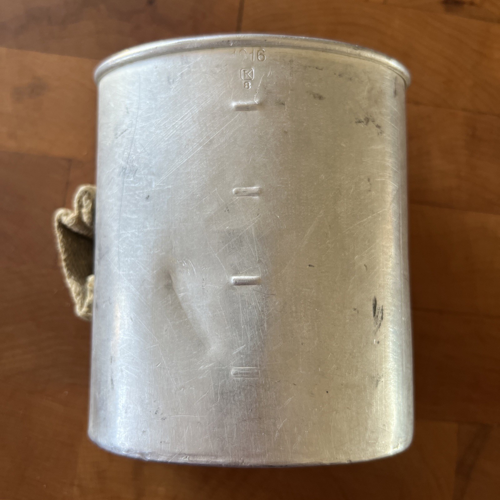 WW1 Era (1916) Enameled Swiss Army Canteen, F. Merker & Co. Baden