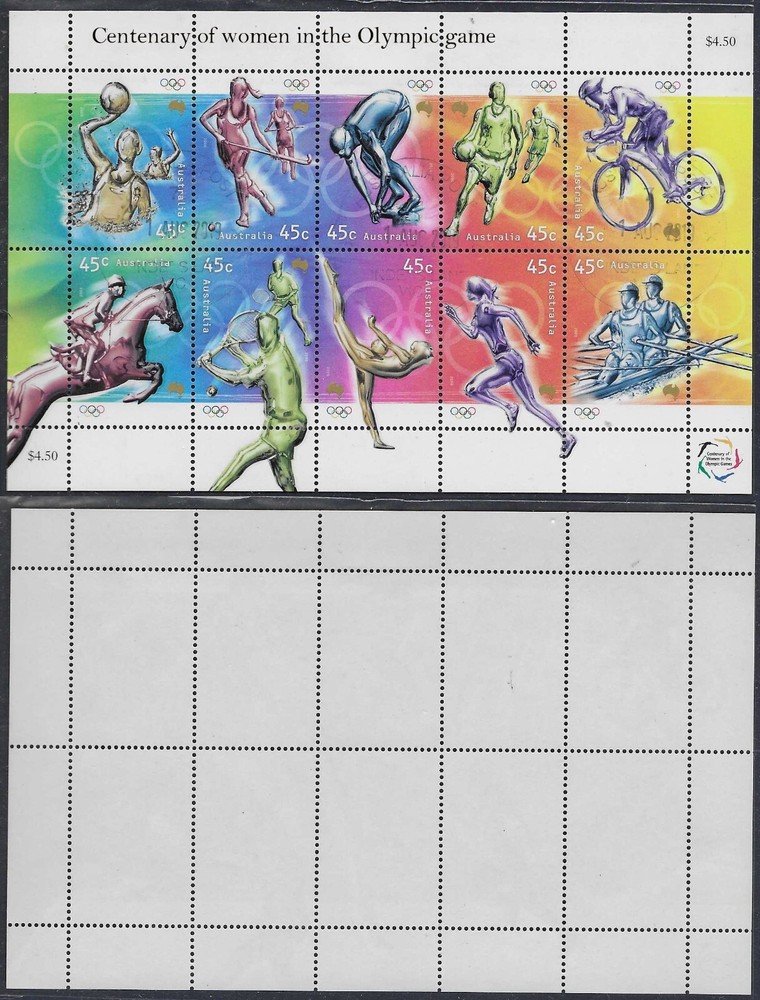 Australia 2000-2001 2 Mini Sheet Fine Used.