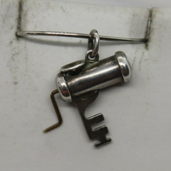 Sterling Silver Movable Meat Grinder Charm