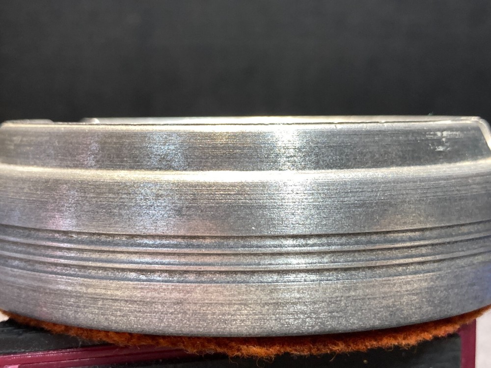 Rare Engraved Boystown Solid Pewter Ashtray, 4", Heavy Desk Model,