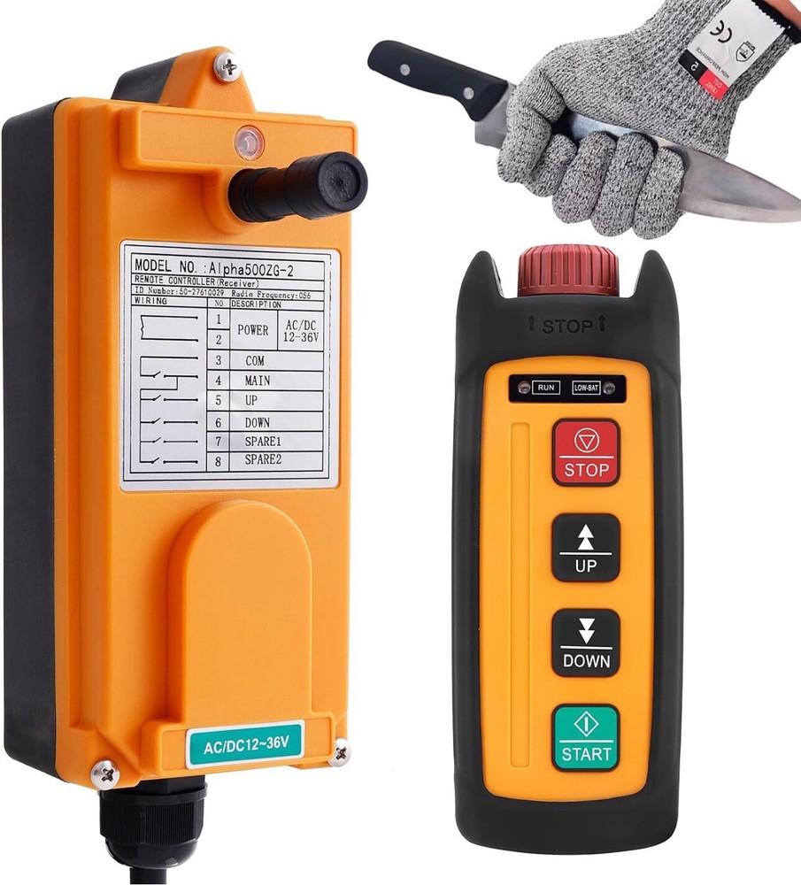 Alpha 500ZG-2 Mini Hoist Crane Wireless Remote Control