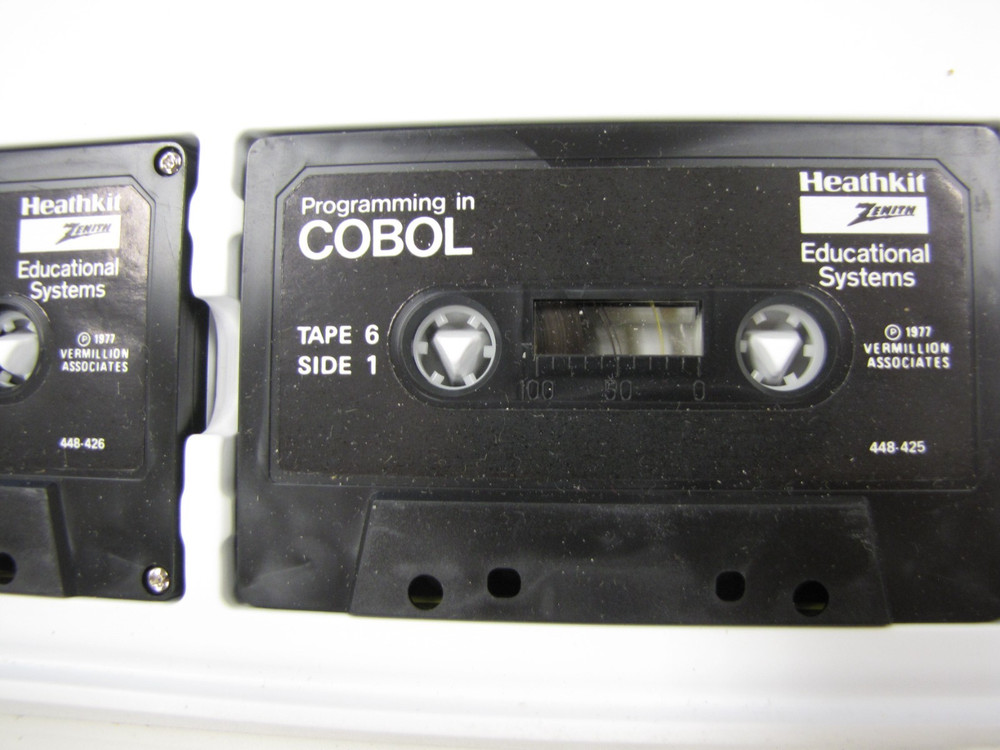 HEATHKIT 1977 Continuing Education for COBOL PROGRAMMING Kit w/ 9 Tapes & Test