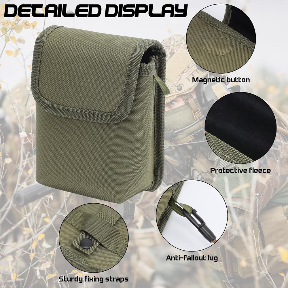 Ultimate Tactical Rangefinder Pouch - Army Green Magnetic Closure & Compact Size