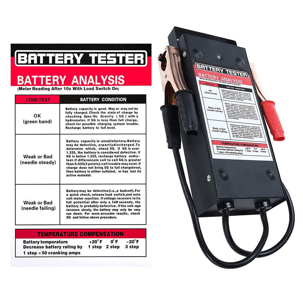 6V 12V Car Battery Load Tester Voltmeter 100Amp Analyzer 5 Seconds Fast Test
