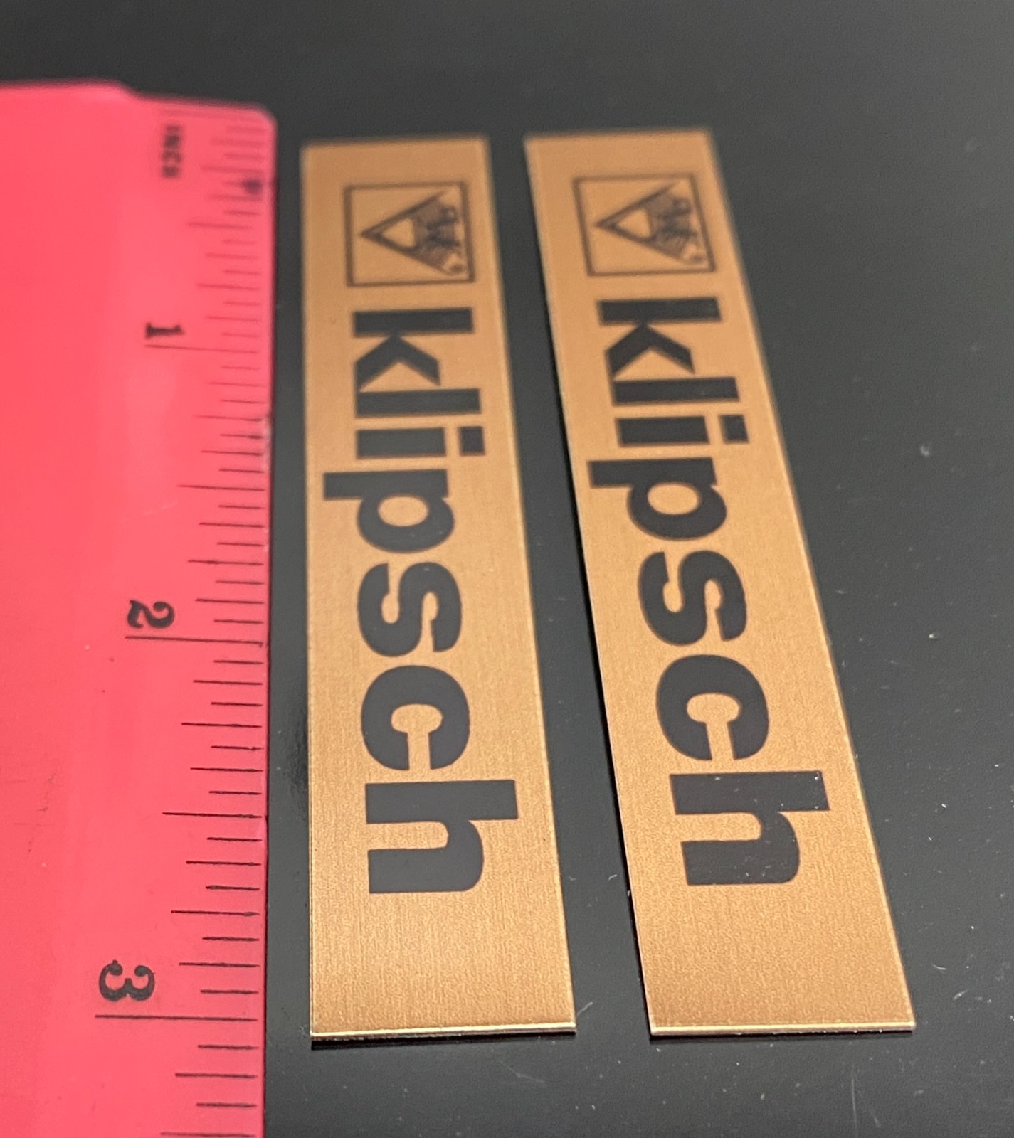 Speaker Badge Custom Made Aluminum PAIR KLP