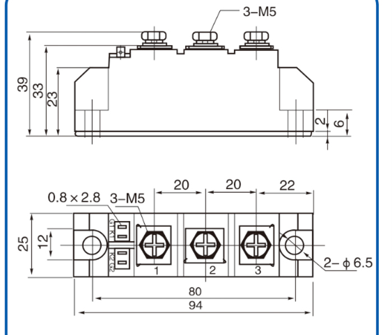 MFC90A 1600V Half Control Module Rectifier SCR MFC90A-16