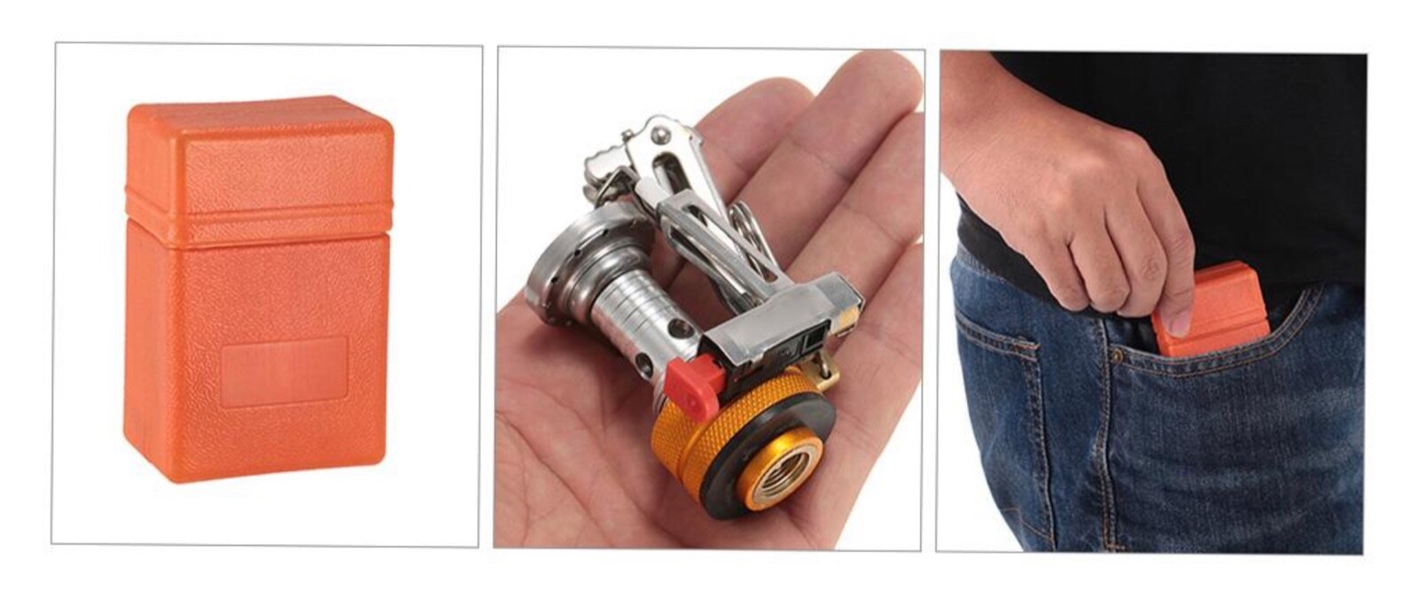 Portable Outdoor Picnic Gas Burner Foldable Camping Mini Steel Stove Case New