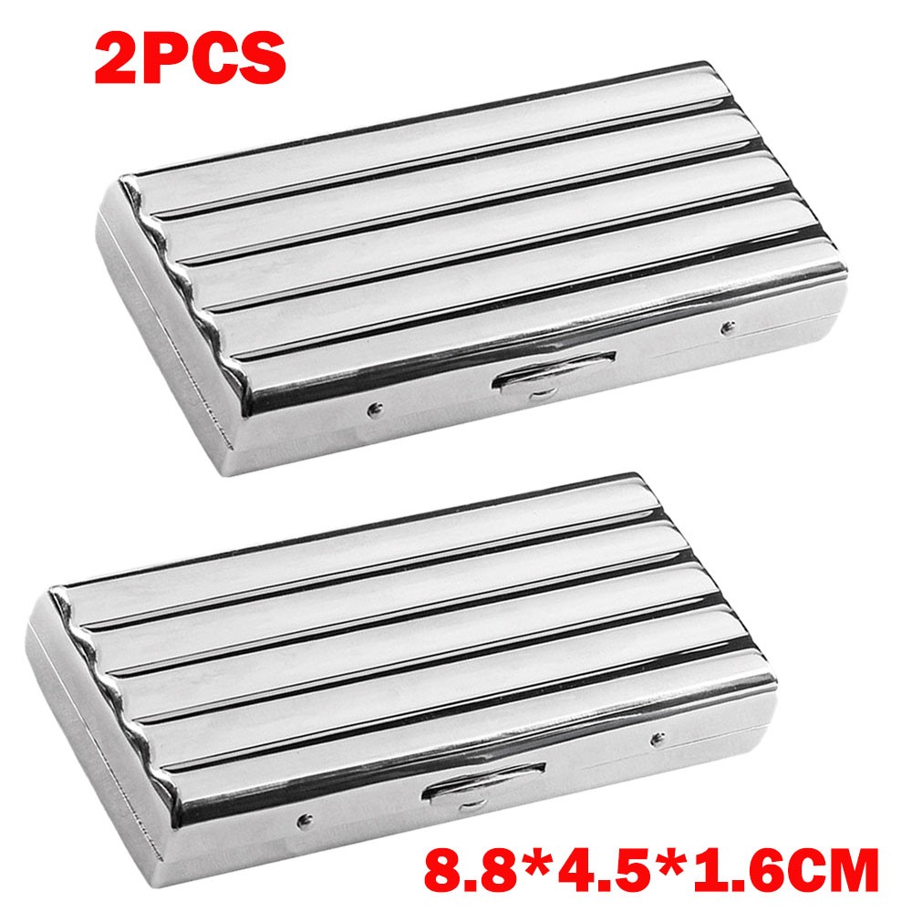 2Pcs Wavy Cigarette Case Moisture-proof Portable Cigarette Case For 10 Cigarette