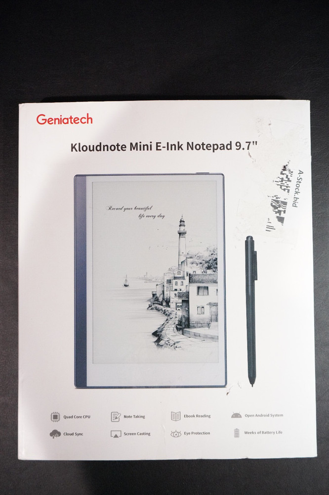 Geniatech Kloudnote Mini E-Ink Quad Core Android E Book Notepad 9.7"