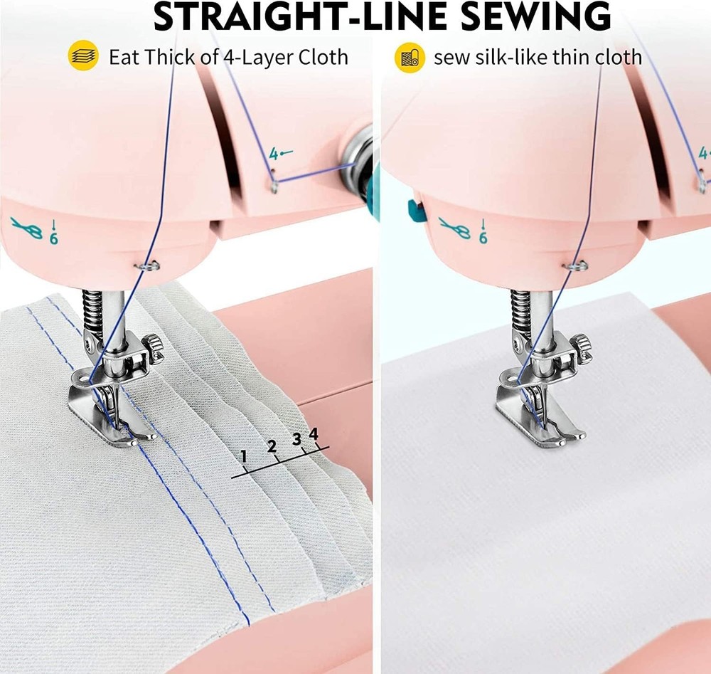 Mini Sewing Machine with Extension Table, Dual Speed Portable Sewing Machine ...