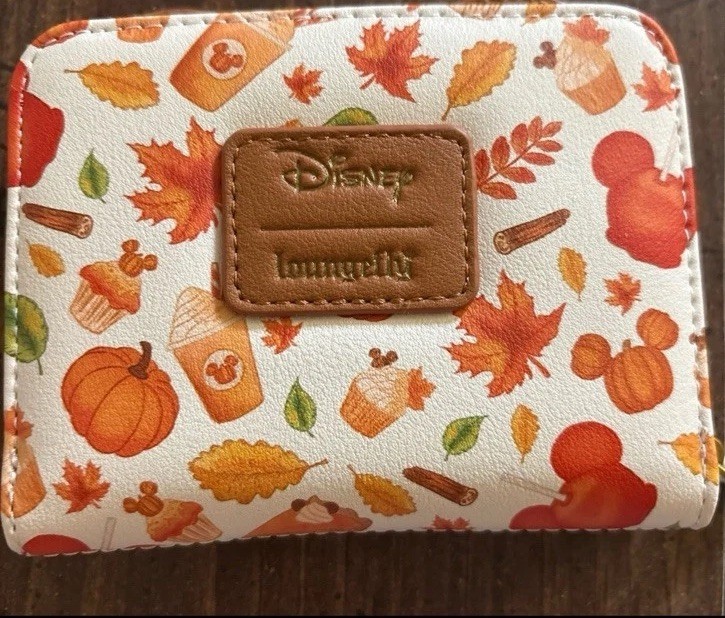Loungefly - Disney Mickey Mouse Pumpkin Fall Treats Wallet NEW Thanksgiving NWT