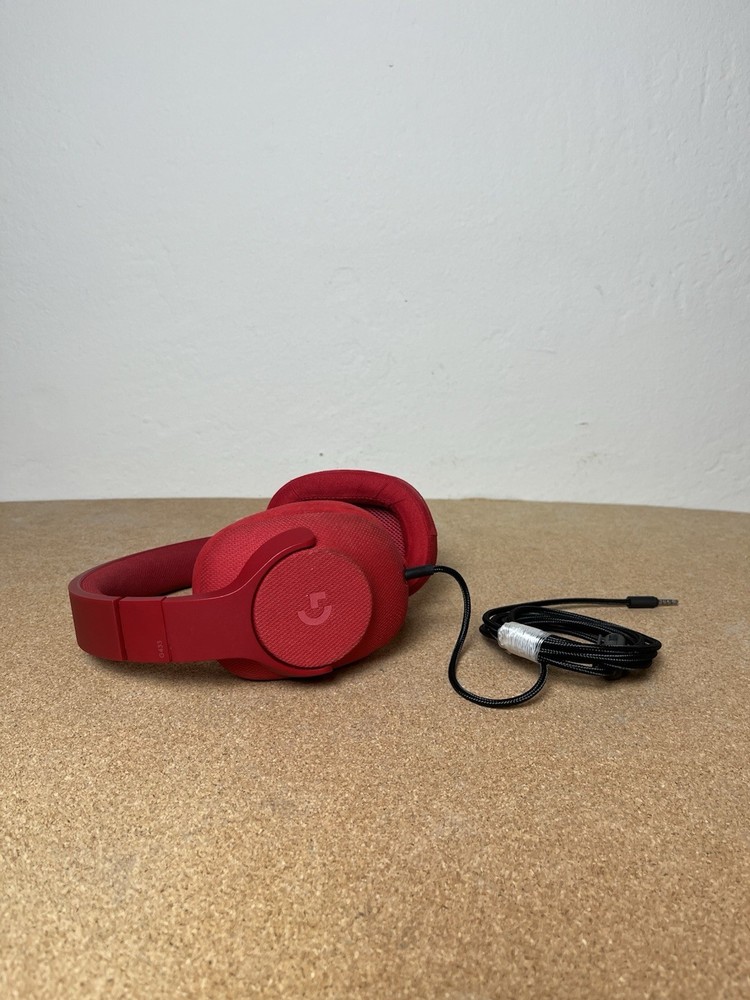 Logitech G433 Red Headband Headset And Cable Only