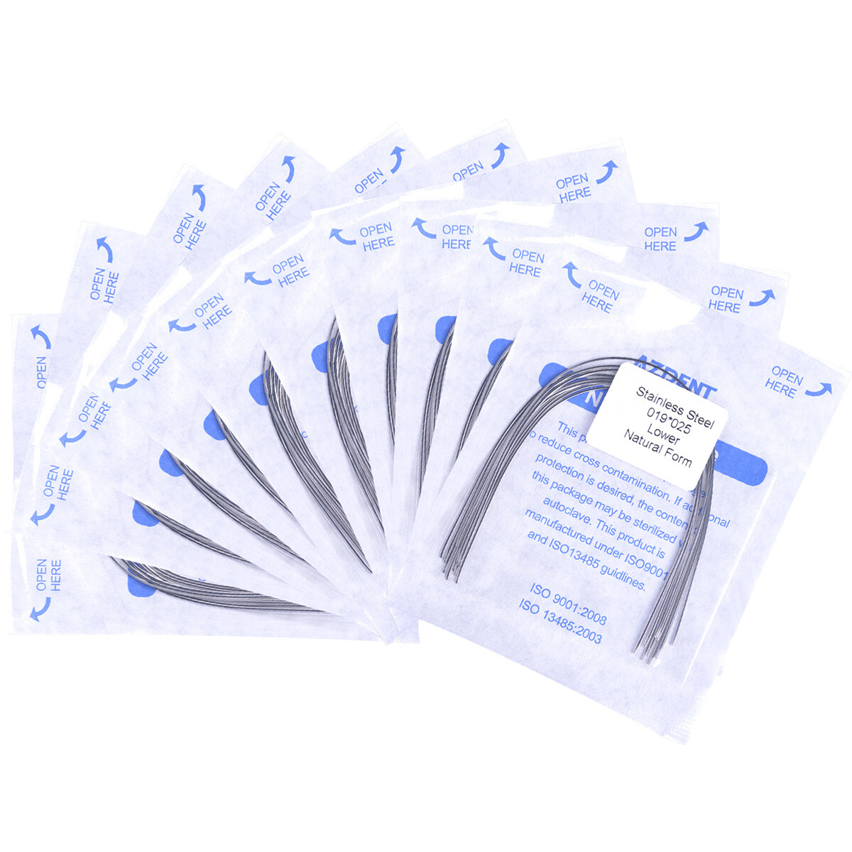 AZDENT Dental Orthodontic Arch Wires Stainless Steel Natural Form Rectangular
