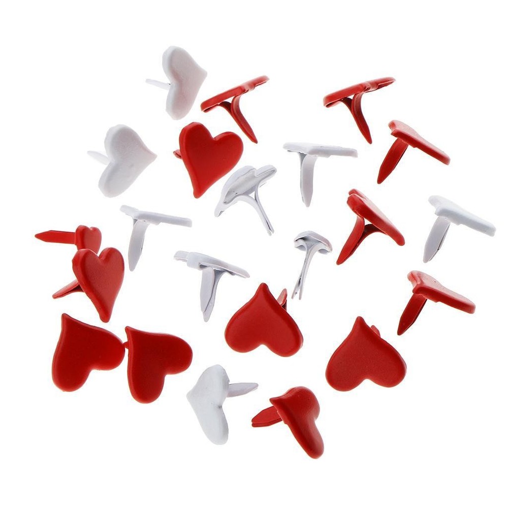 100 Pieces 11mm Decorative Heart Shape for Making
