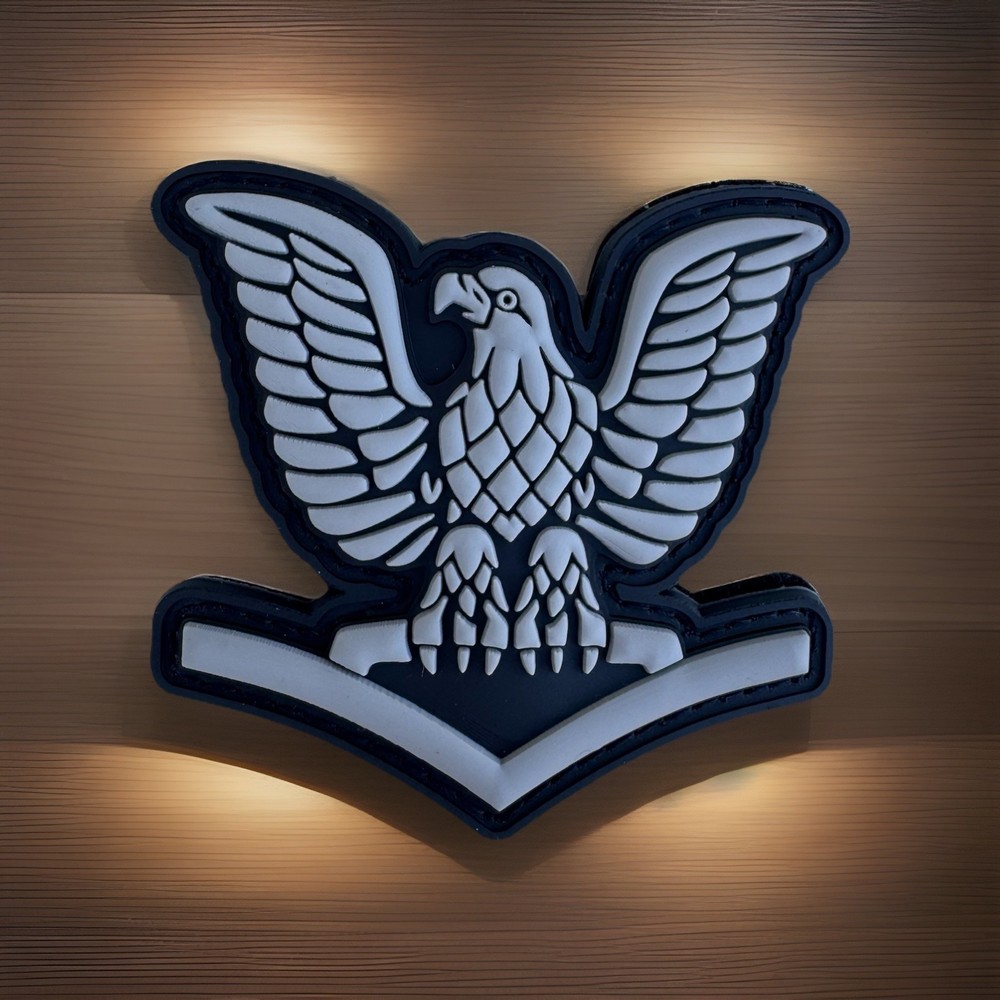 US Navy E-4 Petty Officer PVC Hook/Loop Morale Patch