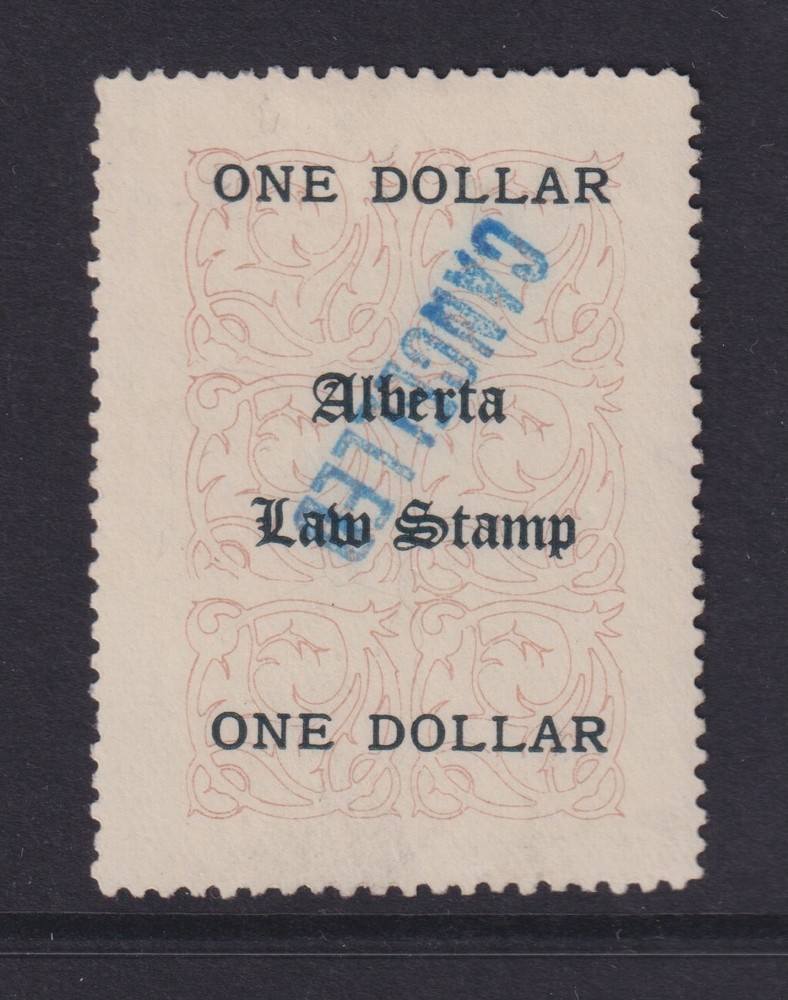 AL16 Alberta Law Stamp (Revenue) 1st issue, used
